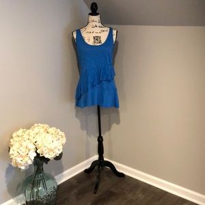 MWOT DKNY JEANS Beautiful royal blue with ruffles